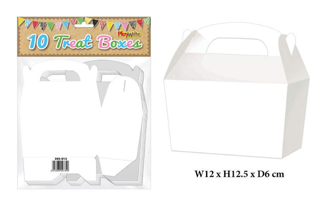 White Treat Boxes - 10 Pack