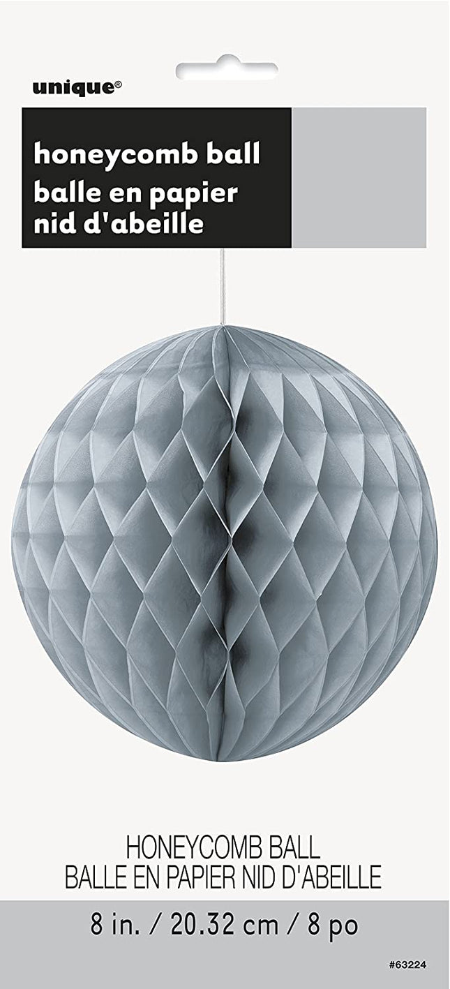 Silver 8" Honeycomb Ball Decoration