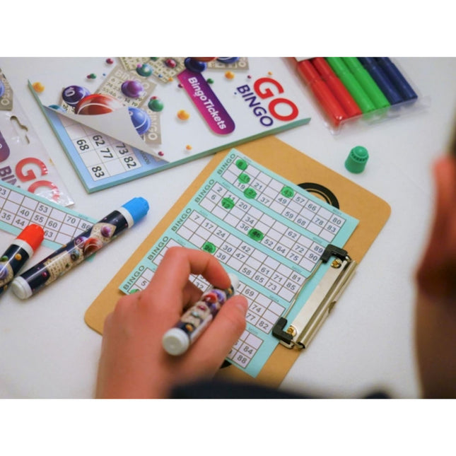 Bingo Board - 24cm x 15cm Compact Size Easy Handling Bingo Games Activities