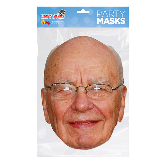Rupert Murdoch Party Mask – Full Face Cardboard Mask Eye Cut-Outs Parties