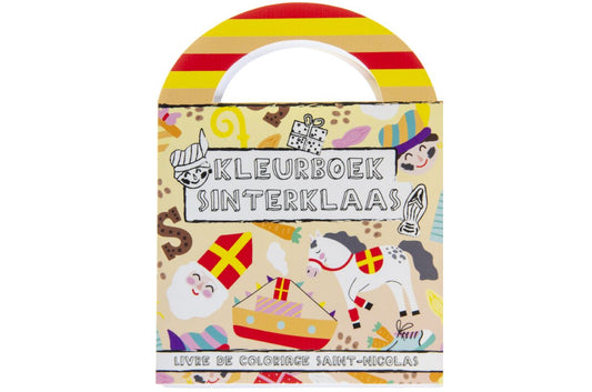 6 Sinterklass Sticker & Colouring Books With Handles