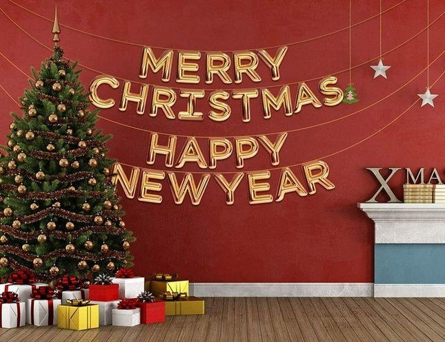 Merry Christmas & Happy New Year Balloon Kit