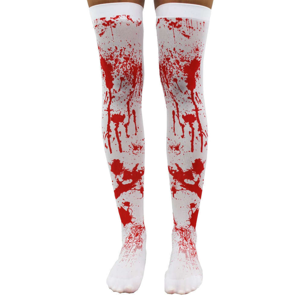 Blood Stained Stockings – Spooky Costume Accessory Halloween Fancy Dress Creepy Horror