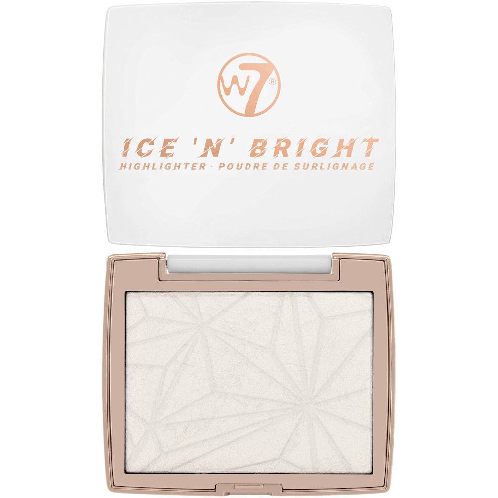 W7 Cosmetics Ice 'N' Bright Highlighter - Radiant Glow Shimmer Long-Lasting Smooth Application