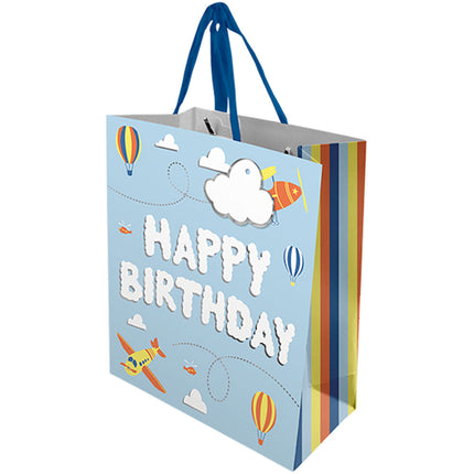 Children's Medium Gift Bag - Planes Design 25.2cm x 21.3cm