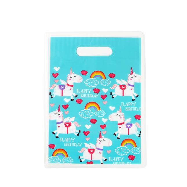 Unicorn Plastic Party Bags - 16 Pack