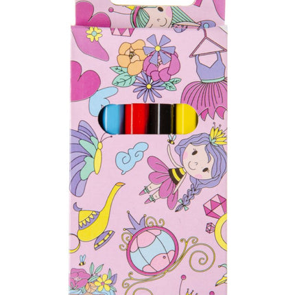 Princess Halfsize Colouring Pencils - 6 Pack