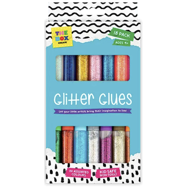 18 Squeezable Glitter Glue Tubes