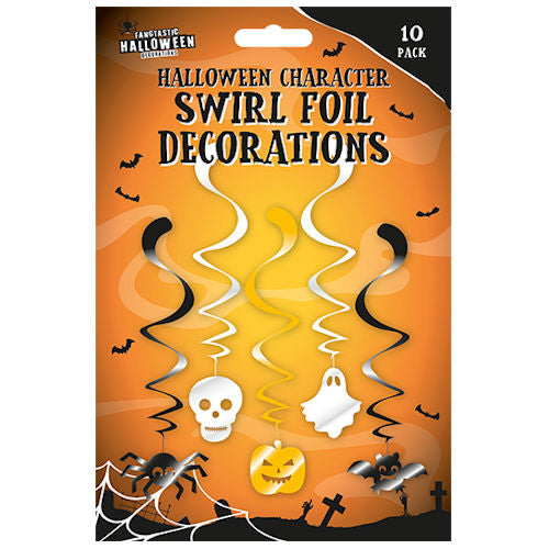 Halloween Character Swirl Decorations - 10 Pack