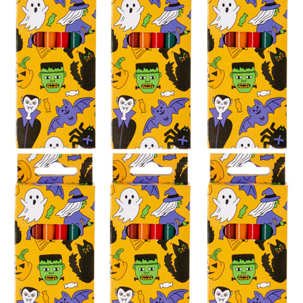 Halloween Halfsize Colouring Pencils - 6 Pack