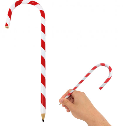 Candy Cane Red & White Pencils - 6 Pack