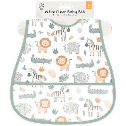 Animal Design Wipe Clean Baby Bib