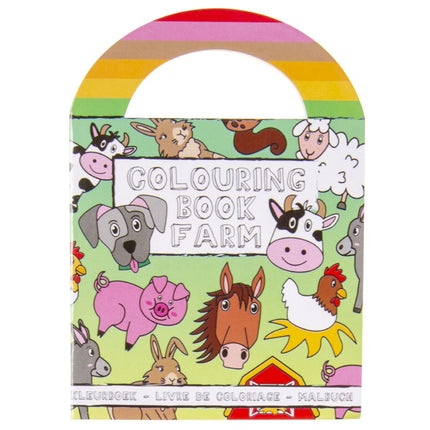 Farm Sticker & Colouring Books With Handles - 6 Pack