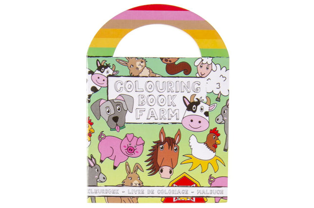 Farm Sticker & Colouring Books With Handles - 6 Pack