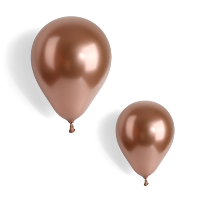 Metallic Rose Gold 12" Latex Balloons – 50 Pack