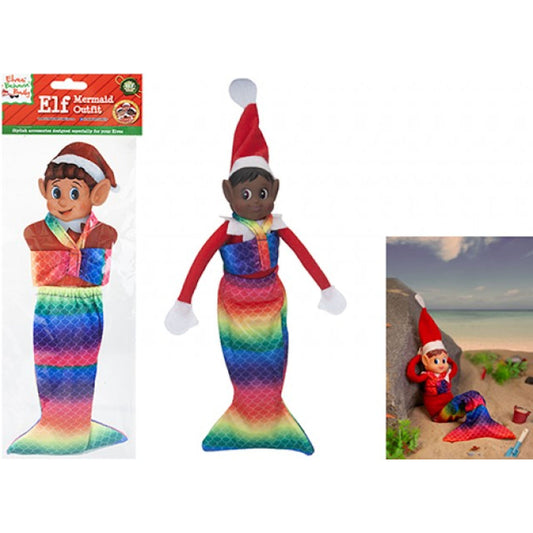 Mermaid Outfit For Elf - Rainbow Colour Naughty Elves Christmas Pranks