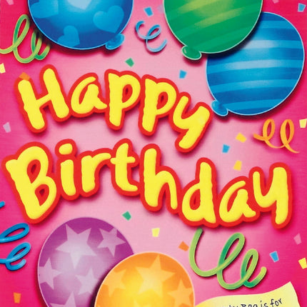 Pink Happy Birthday Empty Party Bags - 100 Pack