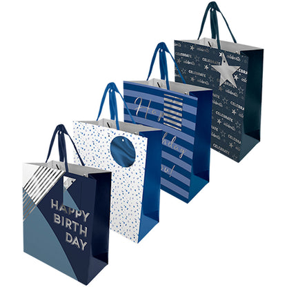 Mens XL Luxury Gift Bags - 4 Pack