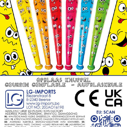 Inflatable Emoji Face Baseball Bat