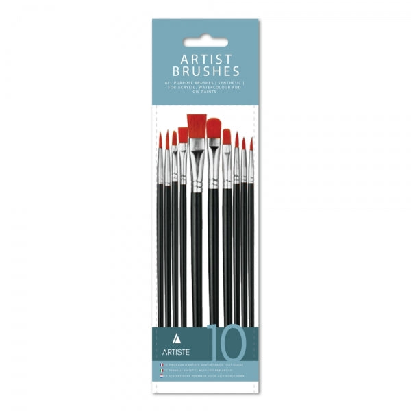 10 Artist Paint Brushes Set