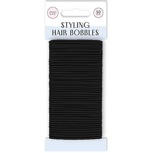 Black Hair Bobbles - 50 Pack