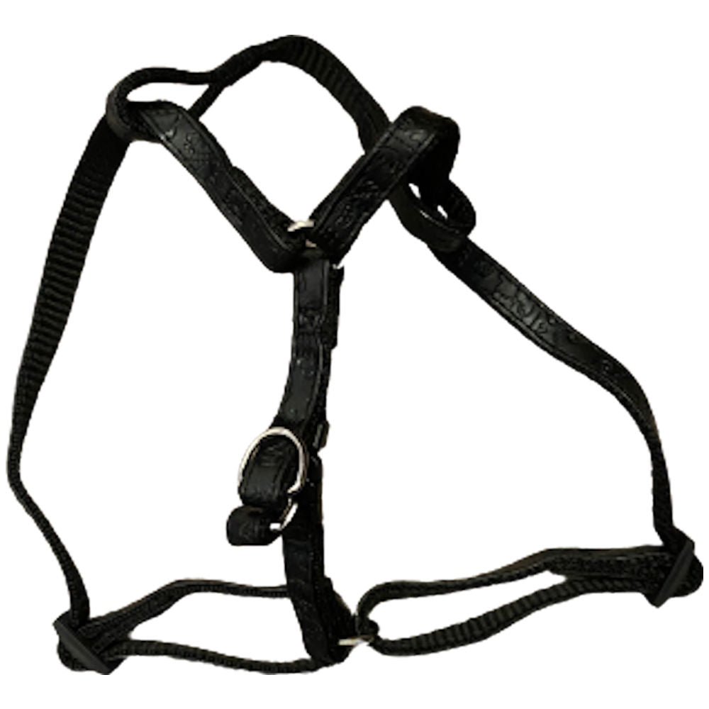 Patterned Dog Harness - Black