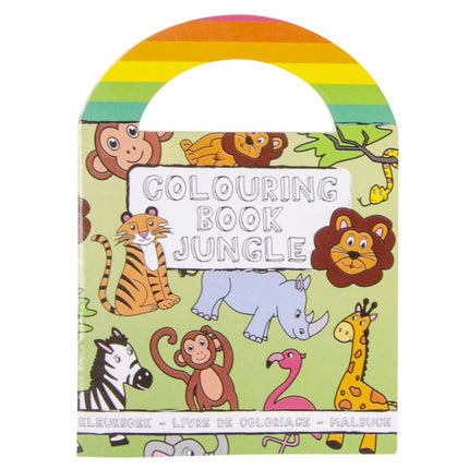 Jungle Sticker & Colouring Books With Handles - 6 Pack