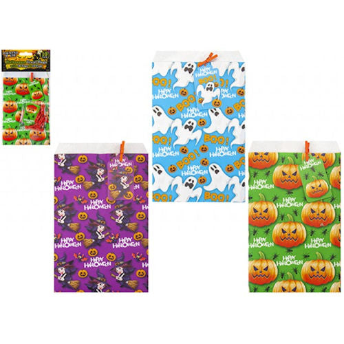 Halloween Cute Mini Paper Treat Bags - 10 Pack