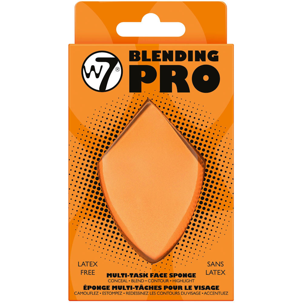 W7 Cosmetics Blending Pro Multi Task Face Sponge - Versatile Makeup Applicator Smooth Finish Flawless Blend Reusable Tool