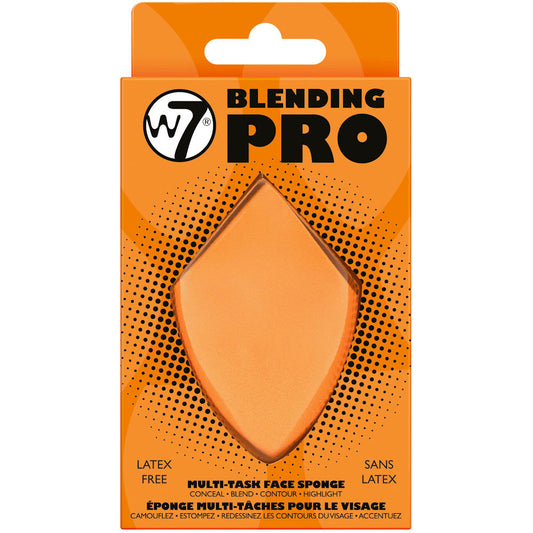 W7 Cosmetics Blending Pro Multi Task Face Sponge - Versatile Makeup Applicator Smooth Finish Flawless Blend Reusable Tool