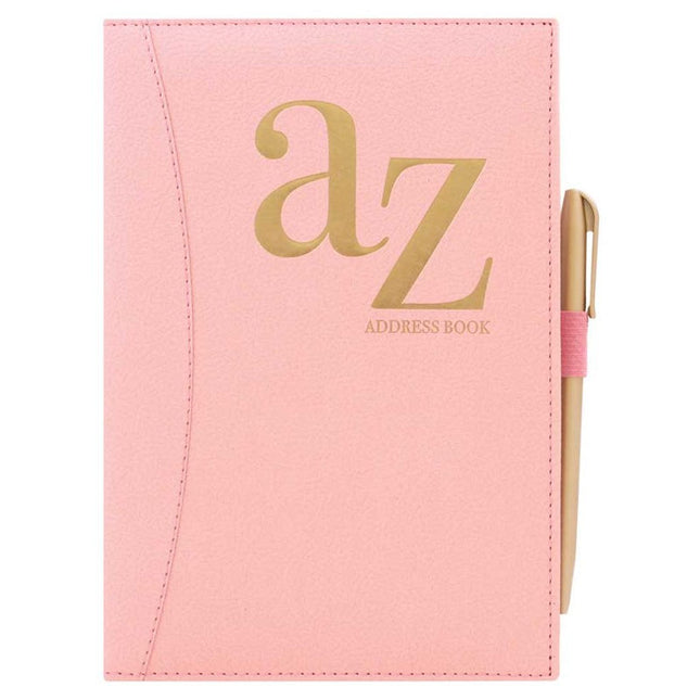 A5 Blush Pink A-Z Address Book with Pen