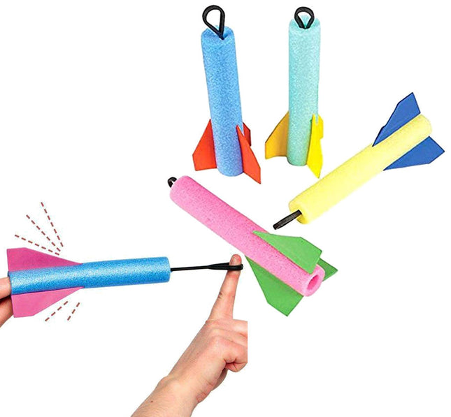Finger Flying Foam Rockets - 6 Pack