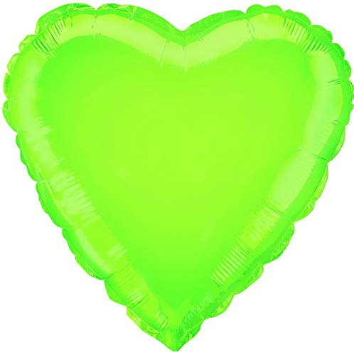 Foil Heart Balloon - Lime Green