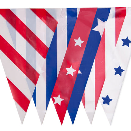 JA003 Stars & Stripes 10m Triangle Bunting
