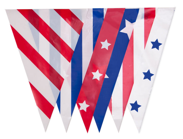 JA003 Stars & Stripes 10m Triangle Bunting