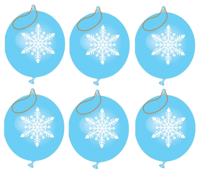 Snowflake Punch Balloons - 6 Pack