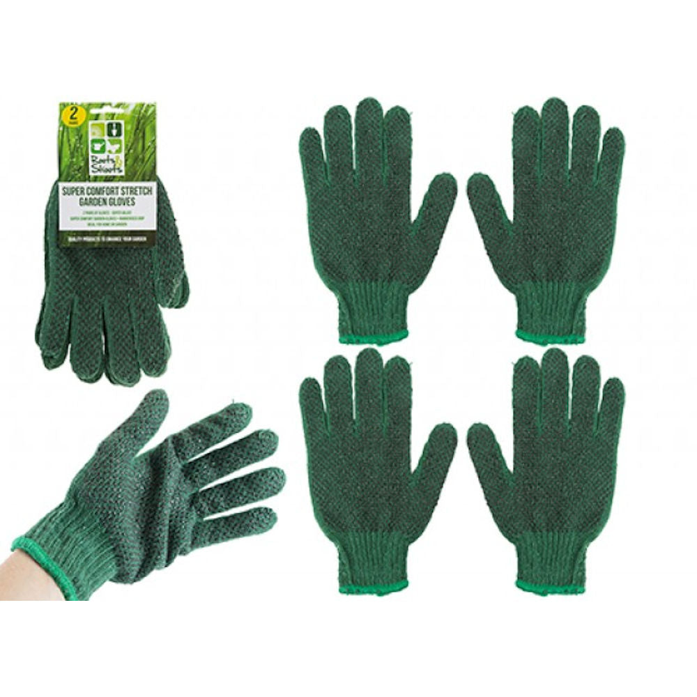 Super Comfort Stretch Garden Gloves With Dots - Flexible Breathable Protective Work Gloves