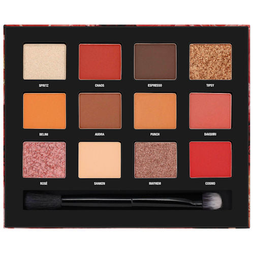W7 Cosmetics Let's Brunch Eyeshadow Palette - 12 Colour Matte Shimmer With Applicator Pink Colours Eyes