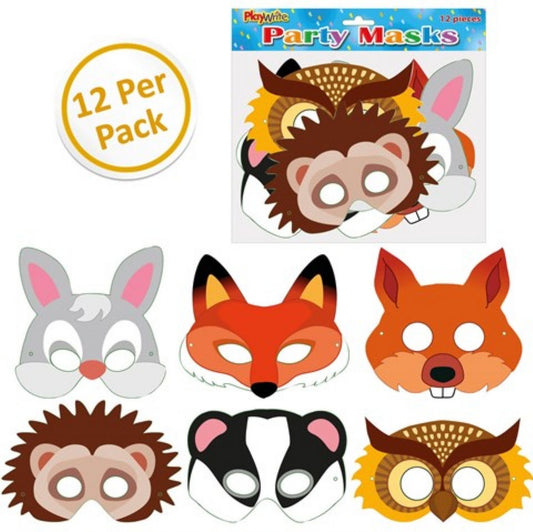12 Cardboard Woodland Masks