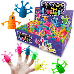 Stretchy Finger Puppet Monsters - 6 Pack