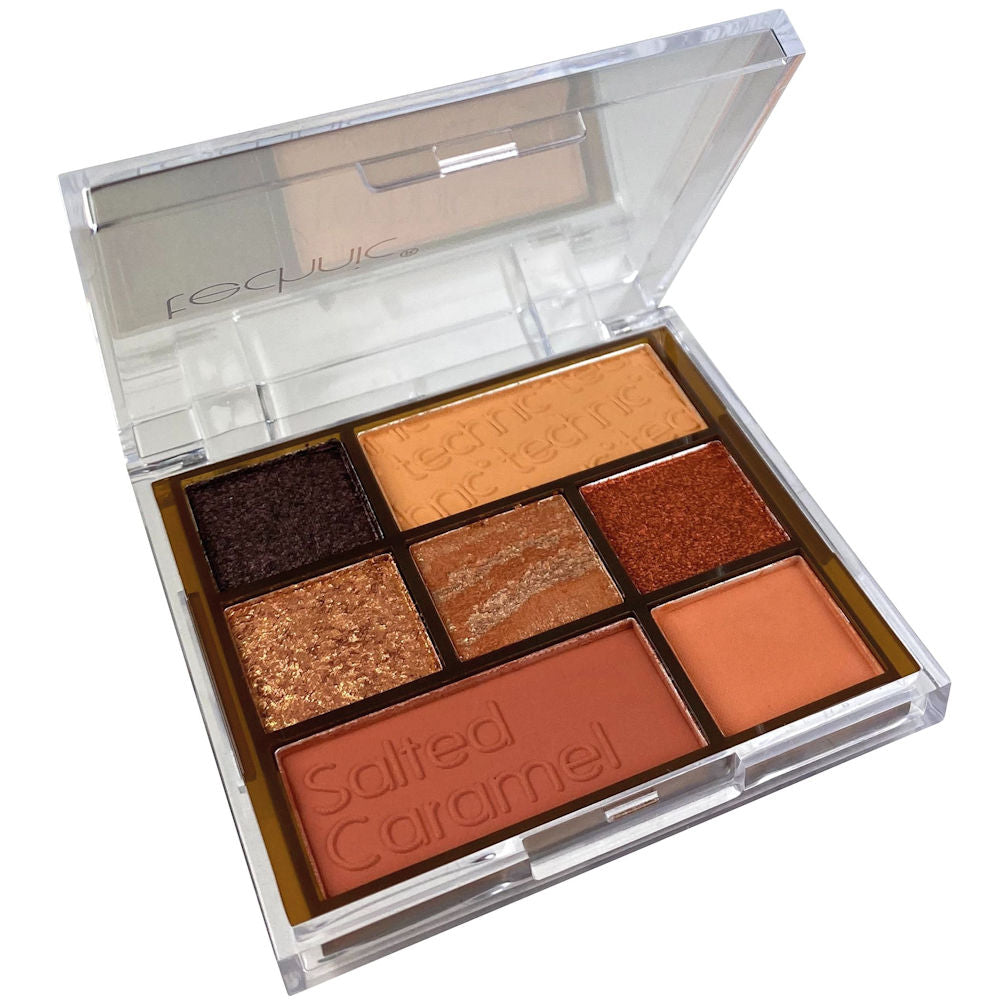 Technic Cosmetics 7 Colour Pressed Pigment Eyeshadow Palette - Salted Caramel