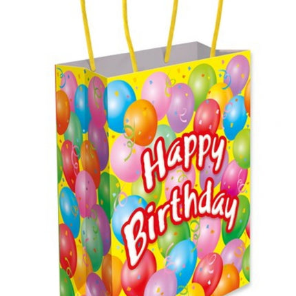 Happy Birthday Paper Handle Bags - 6 Pack