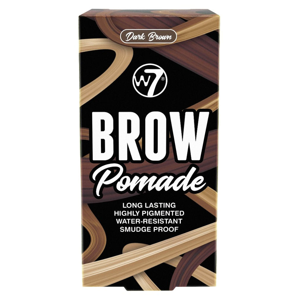 W7 Cosmetics Brow Pomade - Dark Brown Long Lasting Waterproof Smudge Proof Define and Shape Brows