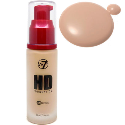 W7 Cosmetics HD Liquid Pump Face Foundation - Early Tan