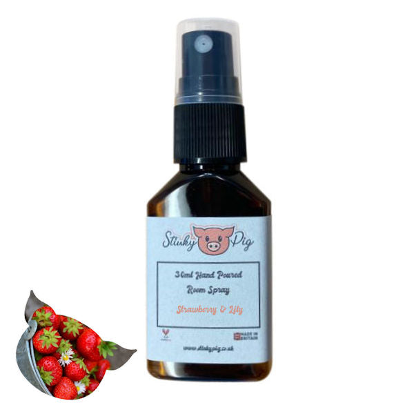 Stinky Pig Highly Scented Small Room Spray - 30ml Strawberry & Lily