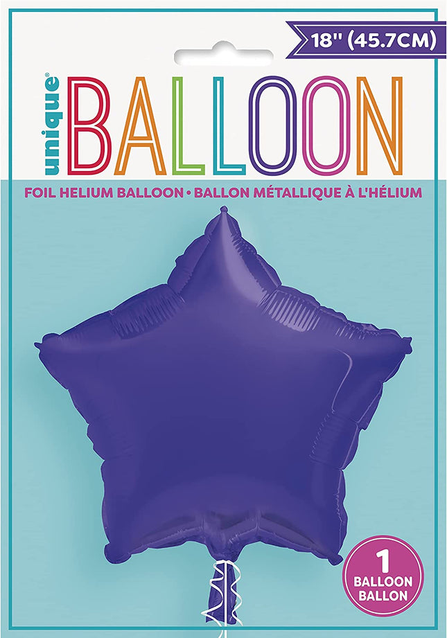 Purple 18" Star Foil Balloon