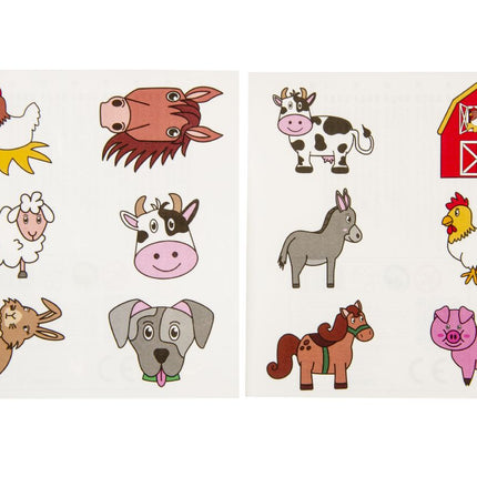 Farm Animal Tattoo Sheet - Single