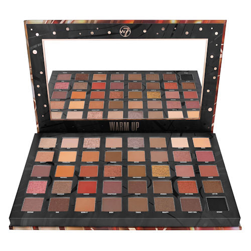 W7 Cosmetics Warm Up Eyeshadow Palette - 40 Colour Matte Shimmer Nude Bronze Colours Eyes