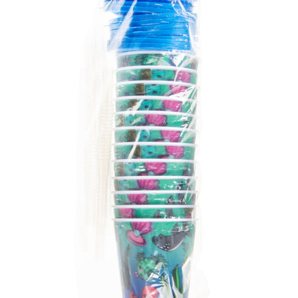 Sea Animal Reusable Plastic 3D Cup & Straw - Single