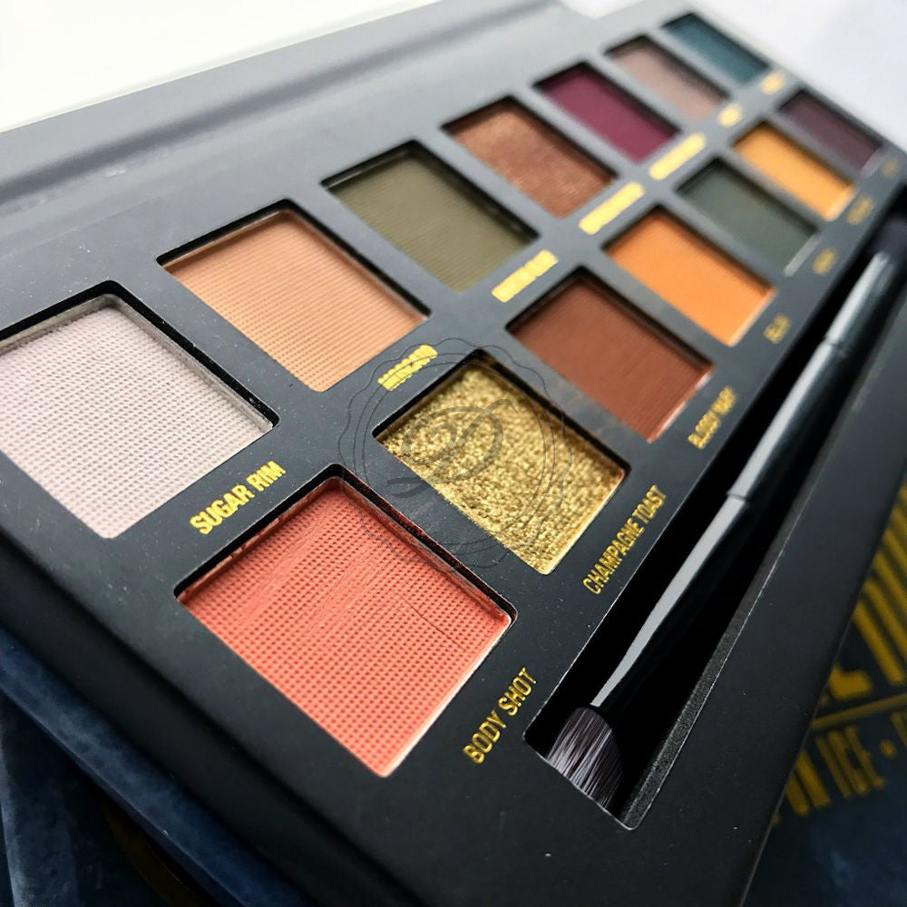 W7 Cosmetics On The Rocks Eyeshadow Palette - 14 Colour Matte Shimmer With Applicator Dark Colours Eyes